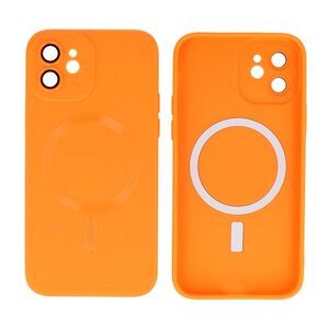 Hoesje Geschikt voor de iPhone 11 - Hoesje Geschikt voor MagSafe - Backcover met Camera Beschermer - Oranje