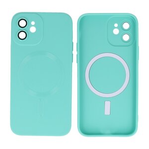 BAOHU Hoesje Geschikt voor de iPhone 11 - Hoesje Geschikt voor MagSafe - Backcover met Camera Beschermer - Turquoise