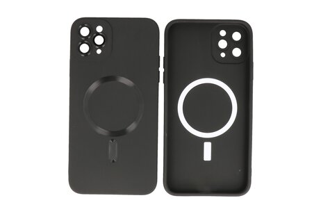 BAOHU Hoesje Geschikt voor de iPhone 11 Pro - Hoesje Geschikt voor MagSafe - Backcover met Camera Beschermer - Zwart