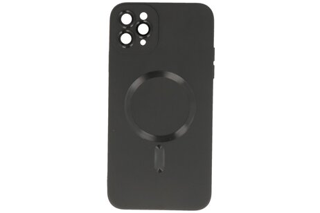 Hoesje Geschikt voor de iPhone 11 Pro - Hoesje Geschikt voor MagSafe - Backcover met Camera Beschermer - Zwart