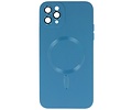 Hoesje Geschikt voor de iPhone 11 Pro - Hoesje Geschikt voor MagSafe - Backcover met Camera Beschermer - Navy
