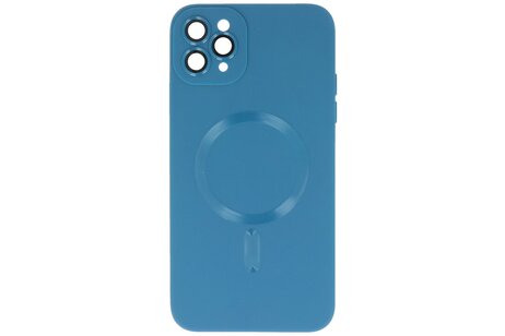 Hoesje Geschikt voor de iPhone 11 Pro - Hoesje Geschikt voor MagSafe - Backcover met Camera Beschermer - Navy