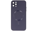 Hoesje Geschikt voor de iPhone 11 Pro - Hoesje Geschikt voor MagSafe - Backcover met Camera Beschermer - Nacht Paars
