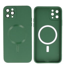 Backcover Magsafe met Camera Beschermer iPhone 11 Pro Donker Groen