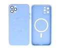 BAOHU Hoesje Geschikt voor de iPhone 11 Pro Max - Hoesje Geschikt voor MagSafe - Backcover met Camera Beschermer - Blauw