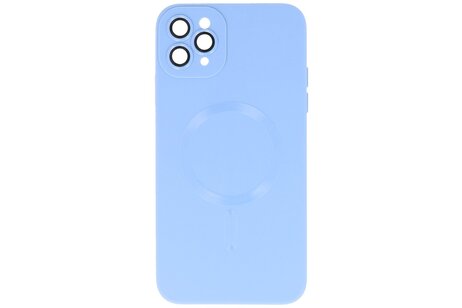 BAOHU Hoesje Geschikt voor de iPhone 11 Pro Max - Hoesje Geschikt voor MagSafe - Backcover met Camera Beschermer - Blauw