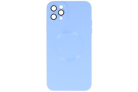 Hoesje Geschikt voor de iPhone 11 Pro Max - Hoesje Geschikt voor MagSafe - Backcover met Camera Beschermer - Blauw