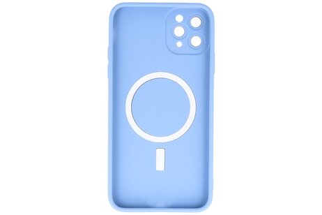 Hoesje Geschikt voor de iPhone 11 Pro Max - Hoesje Geschikt voor MagSafe - Backcover met Camera Beschermer - Blauw