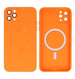 Backcover Magsafe met Camera Beschermer iPhone 11 Pro Max Oranje