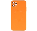 Hoesje Geschikt voor de iPhone 11 Pro Max - Hoesje Geschikt voor MagSafe - Backcover met Camera Beschermer - Oranje