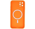 BAOHU Hoesje Geschikt voor de iPhone 11 Pro Max - Hoesje Geschikt voor MagSafe - Backcover met Camera Beschermer - Oranje
