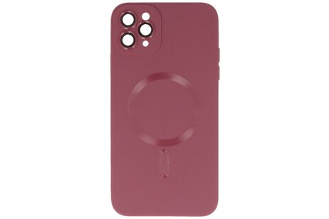 Hoesje Geschikt voor de iPhone 11 Pro Max - Hoesje Geschikt voor MagSafe - Backcover met Camera Beschermer - Bruin