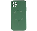 BAOHU Hoesje Geschikt voor de iPhone 11 Pro Max - Hoesje Geschikt voor MagSafe - Backcover met Camera Beschermer - Donker Groen