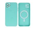 BAOHU Hoesje Geschikt voor de iPhone 11 Pro Max - Hoesje Geschikt voor MagSafe - Backcover met Camera Beschermer - Turquoise