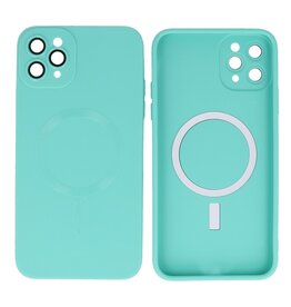 Backcover Magsafe met Camera Beschermer iPhone 11 Pro Max Turquoise