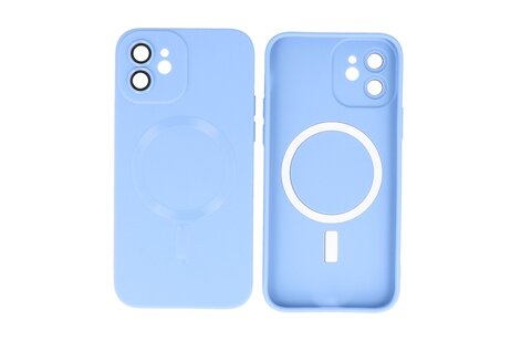 Hoesje Geschikt voor de iPhone 12 - Hoesje Geschikt voor MagSafe - Backcover met Camera Beschermer - Blauw