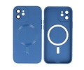 BAOHU Hoesje Geschikt voor de iPhone 12 - Hoesje Geschikt voor MagSafe - Backcover met Camera Beschermer - Navy