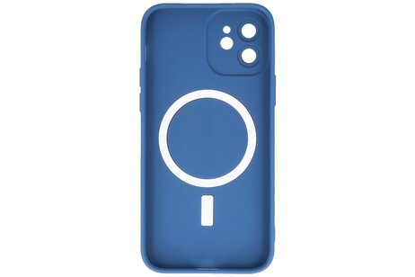 BAOHU Hoesje Geschikt voor de iPhone 12 - Hoesje Geschikt voor MagSafe - Backcover met Camera Beschermer - Navy