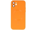 BAOHU Hoesje Geschikt voor de iPhone 12 - Hoesje Geschikt voor MagSafe - Backcover met Camera Beschermer - Oranje