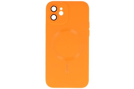 BAOHU Hoesje Geschikt voor de iPhone 12 - Hoesje Geschikt voor MagSafe - Backcover met Camera Beschermer - Oranje