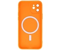BAOHU Hoesje Geschikt voor de iPhone 12 - Hoesje Geschikt voor MagSafe - Backcover met Camera Beschermer - Oranje