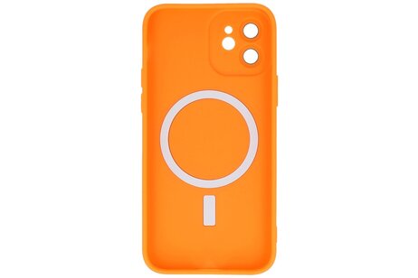 BAOHU Hoesje Geschikt voor de iPhone 12 - Hoesje Geschikt voor MagSafe - Backcover met Camera Beschermer - Oranje