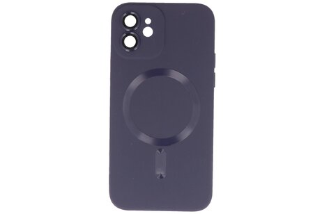 BAOHU Hoesje Geschikt voor de iPhone 12 - Hoesje Geschikt voor MagSafe - Backcover met Camera Beschermer - Nacht Paars