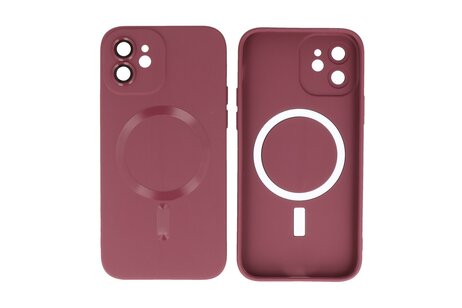 BAOHU Hoesje Geschikt voor de iPhone 12 - Hoesje Geschikt voor MagSafe - Backcover met Camera Beschermer - Bruin