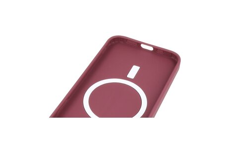 BAOHU Hoesje Geschikt voor de iPhone 12 - Hoesje Geschikt voor MagSafe - Backcover met Camera Beschermer - Bruin