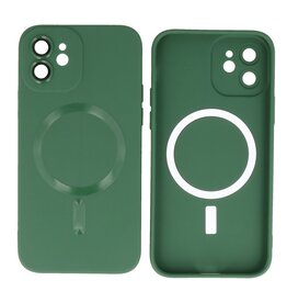 BAOHU Backcover Magsafe met Camera Beschermer iPhone 12 Donker Groen