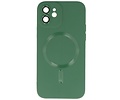 BAOHU Hoesje Geschikt voor de iPhone 12 - Hoesje Geschikt voor MagSafe - Backcover met Camera Beschermer - Donker Groen