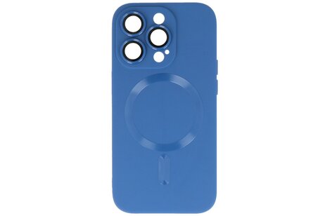 Hoesje Geschikt voor de iPhone 12 Pro - Hoesje Geschikt voor MagSafe - Backcover met Camera Beschermer - Navy
