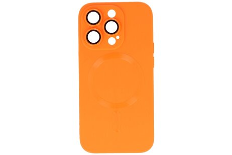 BAOHU Hoesje Geschikt voor de iPhone 12 Pro - Hoesje Geschikt voor MagSafe - Backcover met Camera Beschermer - Oranje