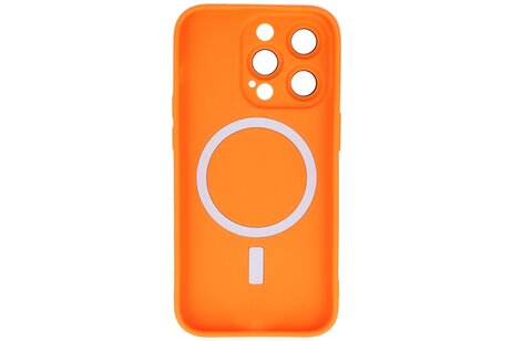 BAOHU Hoesje Geschikt voor de iPhone 12 Pro - Hoesje Geschikt voor MagSafe - Backcover met Camera Beschermer - Oranje