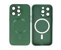 BAOHU Hoesje Geschikt voor de iPhone 12 Pro - Hoesje Geschikt voor MagSafe - Backcover met Camera Beschermer - Donker Groen