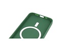 Hoesje Geschikt voor de iPhone 12 Pro - Hoesje Geschikt voor MagSafe - Backcover met Camera Beschermer - Donker Groen