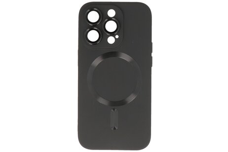 Hoesje Geschikt voor de iPhone 12 Pro Max - Hoesje Geschikt voor MagSafe - Backcover met Camera Beschermer - Zwart