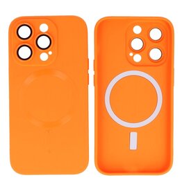 Backcover Magsafe met Camera Beschermer iPhone 12 Pro Max Oranje