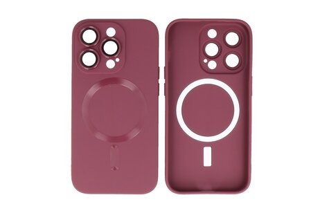 BAOHU Hoesje Geschikt voor de iPhone 12 Pro Max - Hoesje Geschikt voor MagSafe - Backcover met Camera Beschermer - Bruin