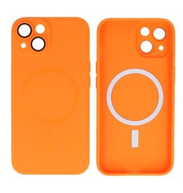 Backcover Magsafe met Camera Beschermer iPhone 13 Oranje