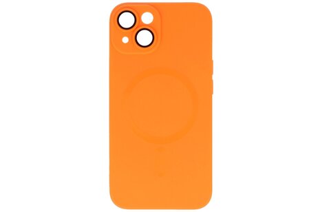 Hoesje Geschikt voor de iPhone 13 - Hoesje Geschikt voor MagSafe - Backcover met Camera Beschermer - Oranje