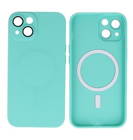 Backcover Magsafe met Camera Beschermer iPhone 13 Turquoise