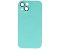 Hoesje Geschikt voor de iPhone 13 - Hoesje Geschikt voor MagSafe - Backcover met Camera Beschermer - Turquoise