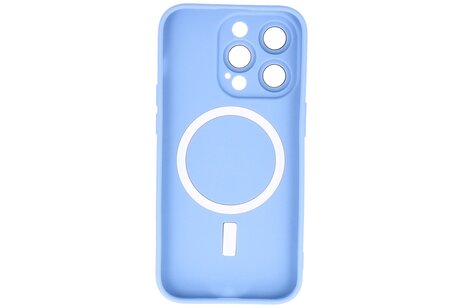 Hoesje Geschikt voor de iPhone 13 Pro - Hoesje Geschikt voor MagSafe - Backcover met Camera Beschermer - Blauw