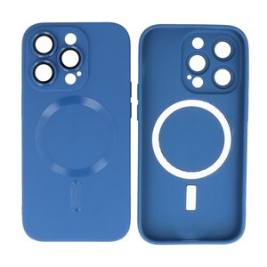 BAOHU Hoesje Geschikt voor de iPhone 13 Pro - Hoesje Geschikt voor MagSafe - Backcover met Camera Beschermer - Navy