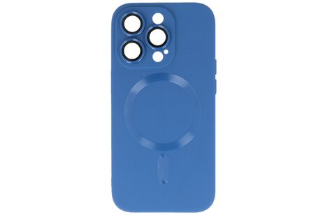 Hoesje Geschikt voor de iPhone 13 Pro - Hoesje Geschikt voor MagSafe - Backcover met Camera Beschermer - Navy