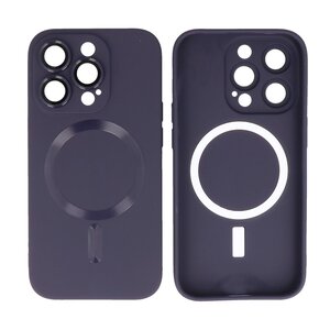 BAOHU Hoesje Geschikt voor de iPhone 13 Pro - Hoesje Geschikt voor MagSafe - Backcover met Camera Beschermer - Nacht Paars