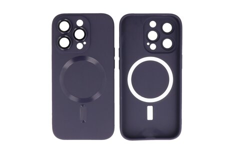 BAOHU Hoesje Geschikt voor de iPhone 13 Pro Max - Hoesje Geschikt voor MagSafe - Backcover met Camera Beschermer - Nacht Paars