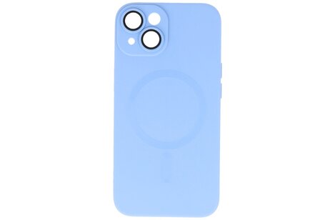 BAOHU Hoesje Geschikt voor de iPhone 14 - Hoesje Geschikt voor MagSafe - Backcover met Camera Beschermer - Blauw