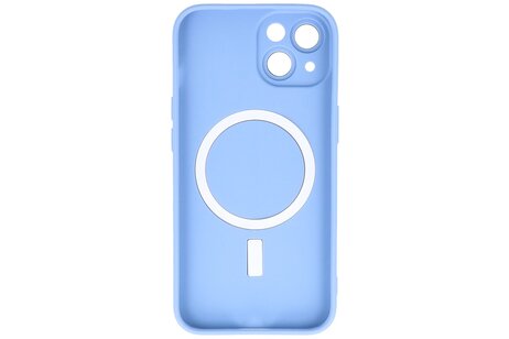 BAOHU Hoesje Geschikt voor de iPhone 14 - Hoesje Geschikt voor MagSafe - Backcover met Camera Beschermer - Blauw